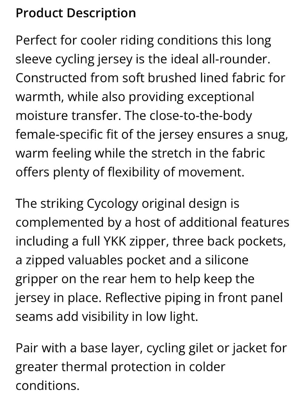 CYCOLOGY sz M Women's Colorblock Long Sleeve Cycling Jersey - Black/Pink/Orange - Picture 5 of 7